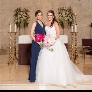 marine blue bridesmaid dresses